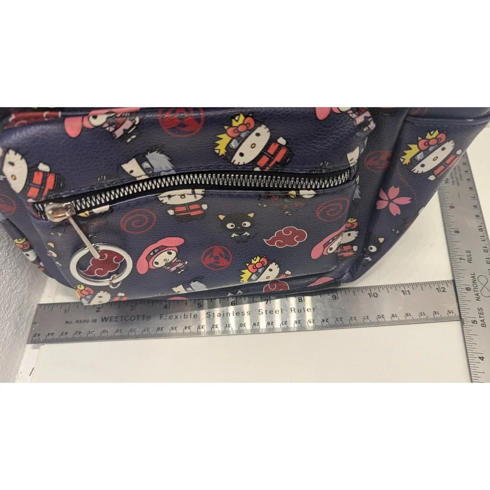 Naruto Shippuden x Hello Kitty Mini Backpack Sanrio Anime Faux Leather Bag